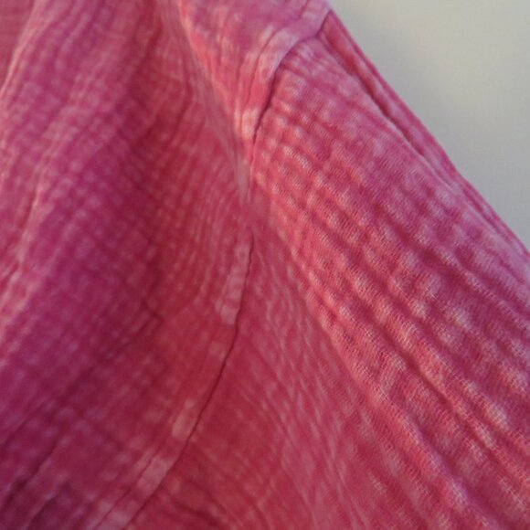 KITTENISH X FLAG & ANTHEM Morgan Boyfriend Shirt in Fuchsia Pink Casual Size XL - Picture 10 of 14